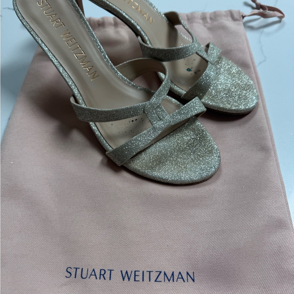 Stuart Weitzman Glittering Sandals - Silver